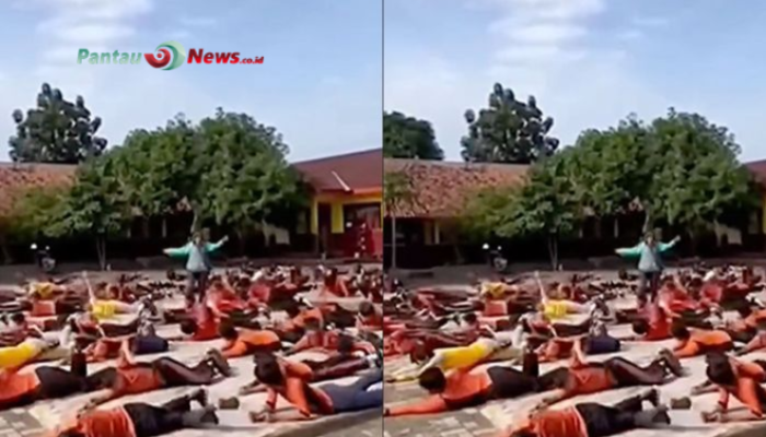 Viral Siswa SDN di Karawang Belajar Renang di Lapangan Sekolah