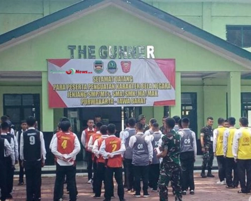 Puluhan Siswa Purwakarta Jalani Pendidikan Karakter Militer di Markas Armed!