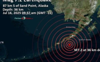 Gempa Dahsyat Magnitudo 7,3 Guncang Alaska AS, Peringatan Tsunami Dikeluarkan