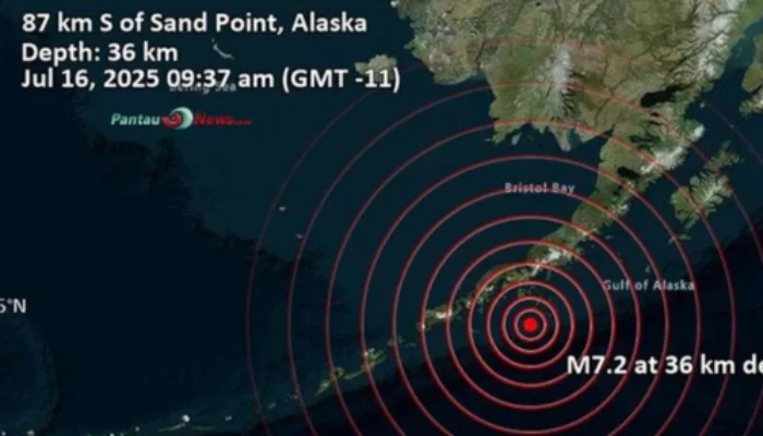 Gempa Dahsyat Magnitudo 7,3 Guncang Alaska AS, Peringatan Tsunami Dikeluarkan