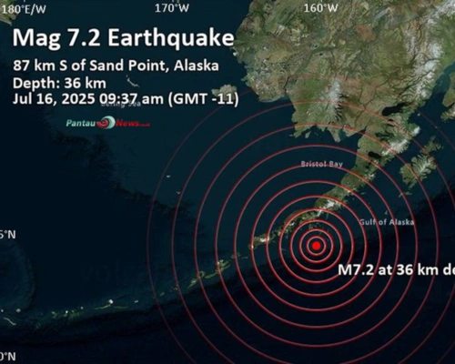 Gempa Dahsyat Magnitudo 7,3 Guncang Alaska AS, Peringatan Tsunami Dikeluarkan