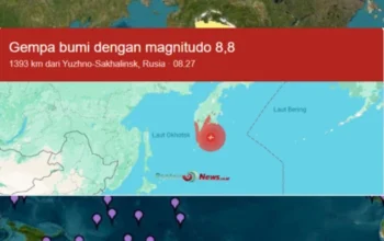 Gempa Bumi 8,7 SR Guncang Timur Jauh Rusia, Picu Tsunami