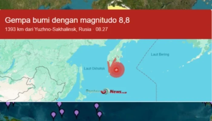 Gempa Bumi 8,7 SR Guncang Timur Jauh Rusia, Picu Tsunami